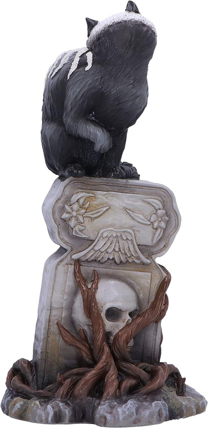 Nemesis Now Skull Cat by Martin Hanford 15cm, Resin, Gothic Cat Ornament, Cat Figurine; From the Complex Mind of Martin Hanford, Cast in the Finest Resin, Hand-Painted