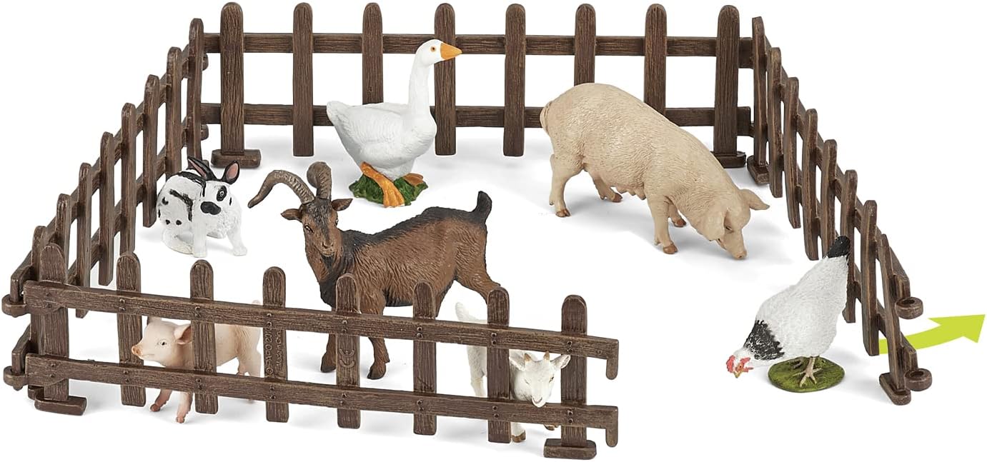 Papo -Handbemalt - Figuren -Das Leben auf dem bauernhof-Zaun-Set-39215-Sammelbar-Für Kinder - Geeignet für Jungen und Mädchen - Ab 3 Jahren