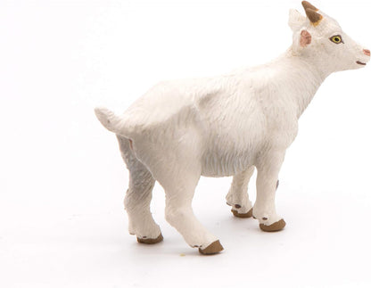 PAPO FARMYARD FRIENDS Figurine, 51146 White Kid Goat, Multicolour, 12 x 13 x 7 cm