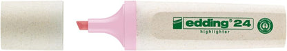 Edding 24 EcoLine highlighter - pastel rose - 10 highlighters - chisel nip 2-5 mm - for quick and easy marking and highlighting of texts and notes - refillable, made of recyclable material