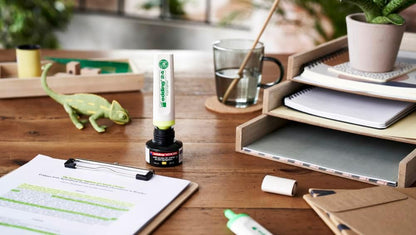 Edding 24 EcoLine highlighter - pastel rose - 10 highlighters - chisel nip 2-5 mm - for quick and easy marking and highlighting of texts and notes - refillable, made of recyclable material