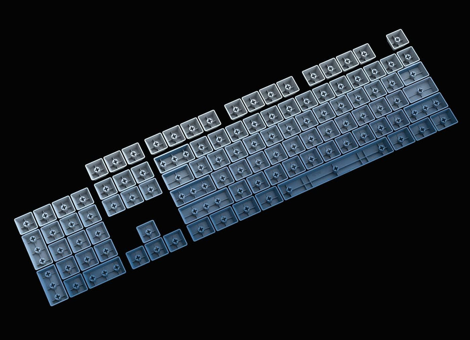 Redragon Touches A134 dégradées bleu ombré, 104 touches standard Doubleshot PBT Profil OEM/Cherry Disposition ANSI anglais (US) Compatible avec tous les claviers mécaniques Redragon