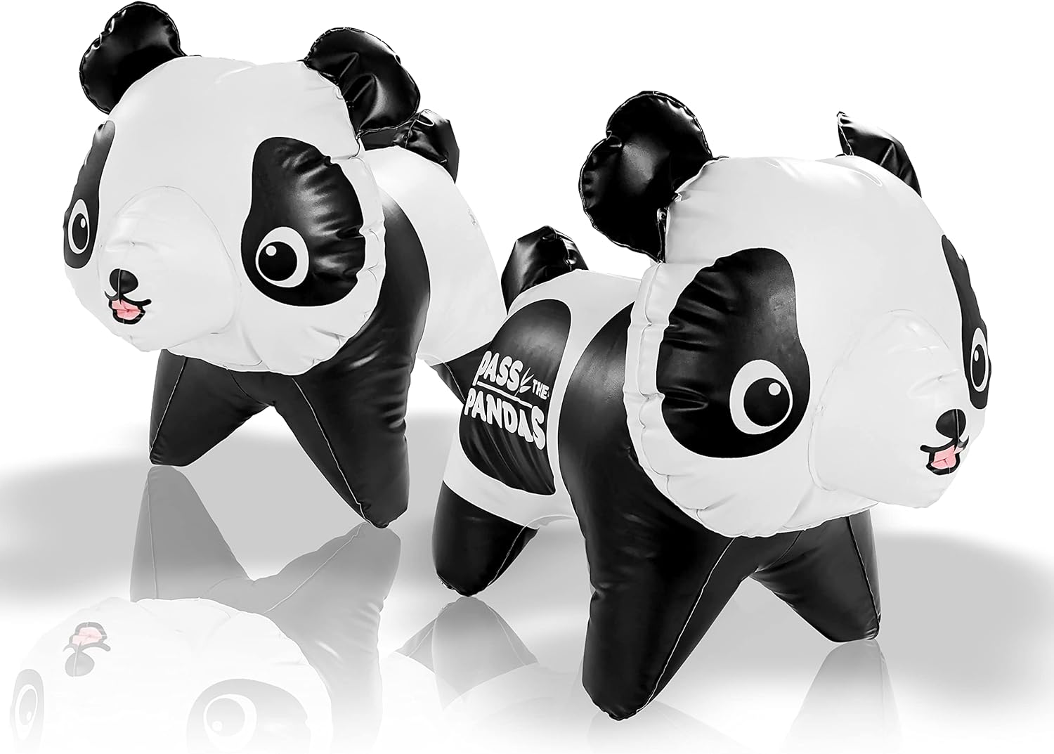 PASS THE PIGS Giant Pass the Pandas Dice Game, The classic party and travel game now with a pair of pudgy, inflatable Pandas, Will you get a Snoozer or a bummer? makes a great gift for ages 6 plus