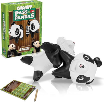 PASS THE PIGS Giant Pass the Pandas Dice Game, The classic party and travel game now with a pair of pudgy, inflatable Pandas, Will you get a Snoozer or a bummer? makes a great gift for ages 6 plus