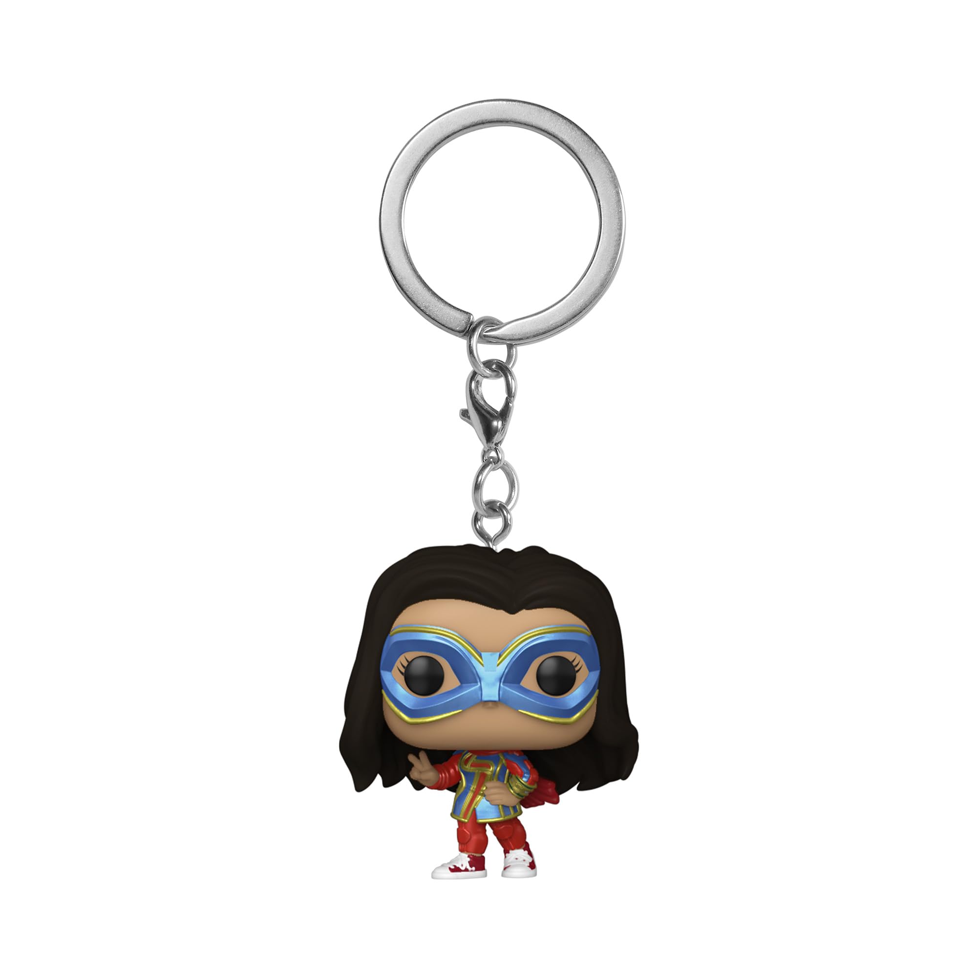Funko POP! Keychain: Ms. Marvel - Neuartiger Schlüsselanhänger - Vinyl-Minifigur Zum Sammeln - Strumpffüller - Geschenkidee - Offizielle Handelswaren - TV Fans - Minifigur