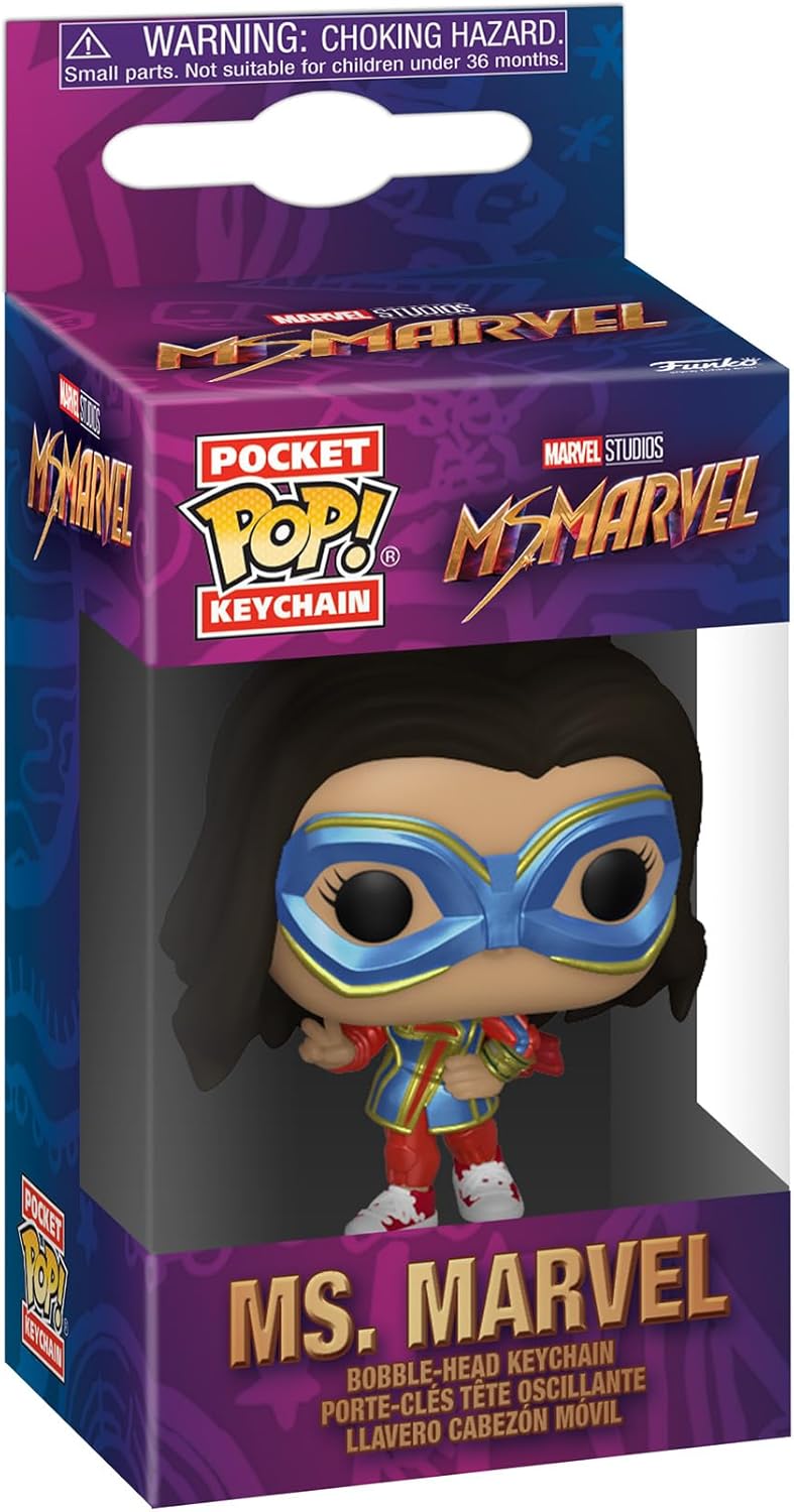 Funko POP! Keychain: Ms. Marvel - Neuartiger Schlüsselanhänger - Vinyl-Minifigur Zum Sammeln - Strumpffüller - Geschenkidee - Offizielle Handelswaren - TV Fans - Minifigur