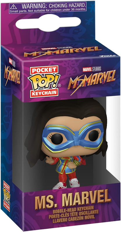 Funko POP! Keychain: Ms. Marvel - Neuartiger Schlüsselanhänger - Vinyl-Minifigur Zum Sammeln - Strumpffüller - Geschenkidee - Offizielle Handelswaren - TV Fans - Minifigur