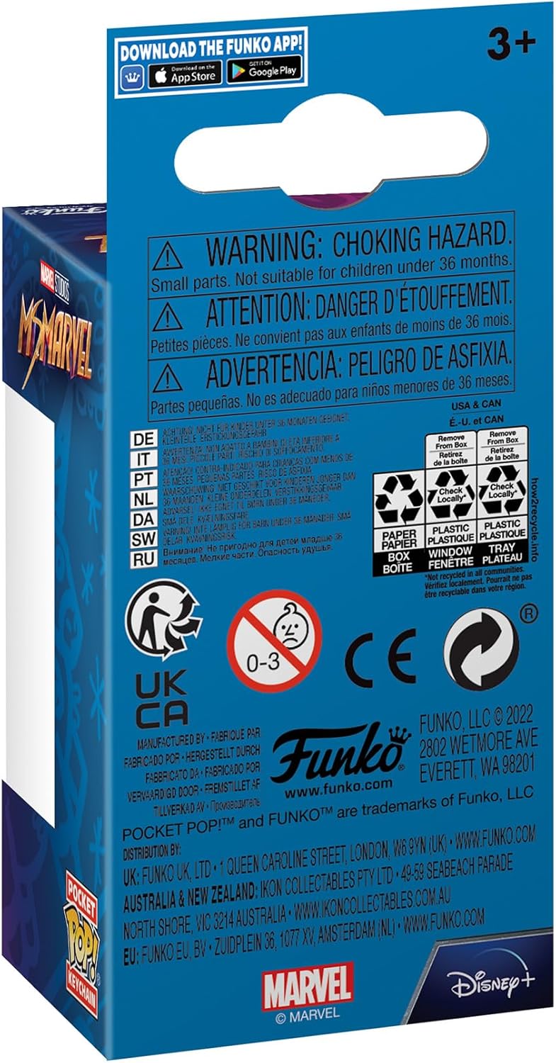 Funko POP! Keychain: Ms. Marvel - Neuartiger Schlüsselanhänger - Vinyl-Minifigur Zum Sammeln - Strumpffüller - Geschenkidee - Offizielle Handelswaren - TV Fans - Minifigur