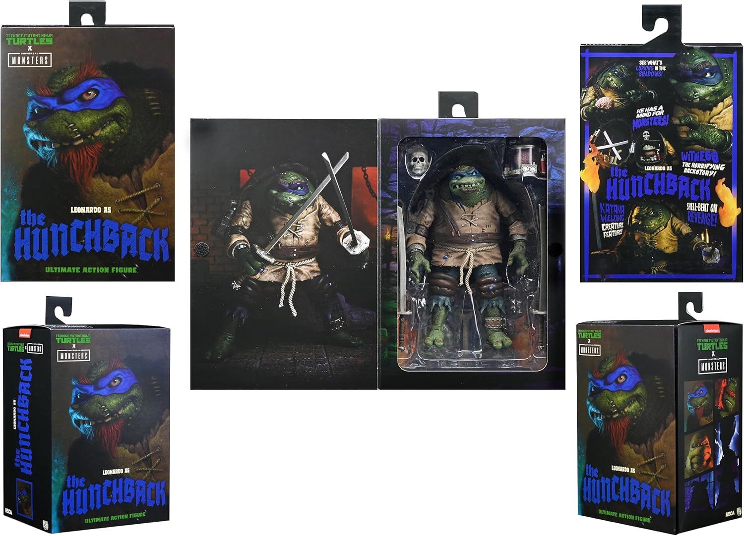 NECA - Universal Monsters vs TMNT Leonardo As Hunchback Ult 7 Action Figure
