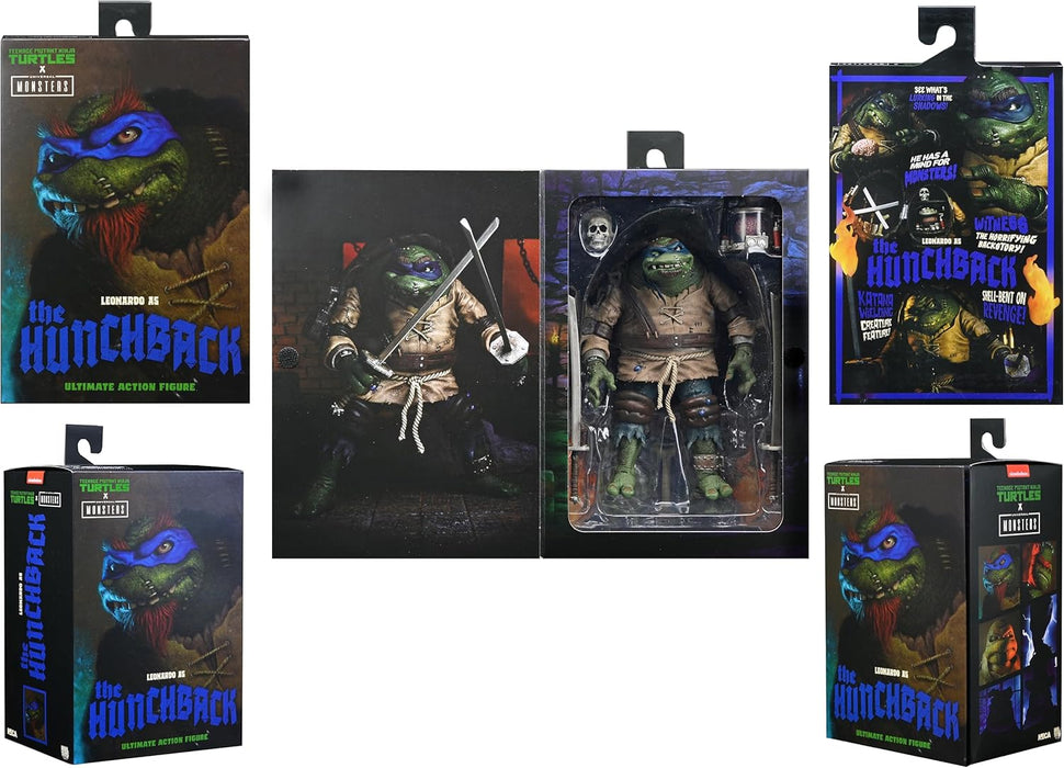 NECA - Universal Monsters vs TMNT Leonardo As Hunchback Ult 7 Action Figure