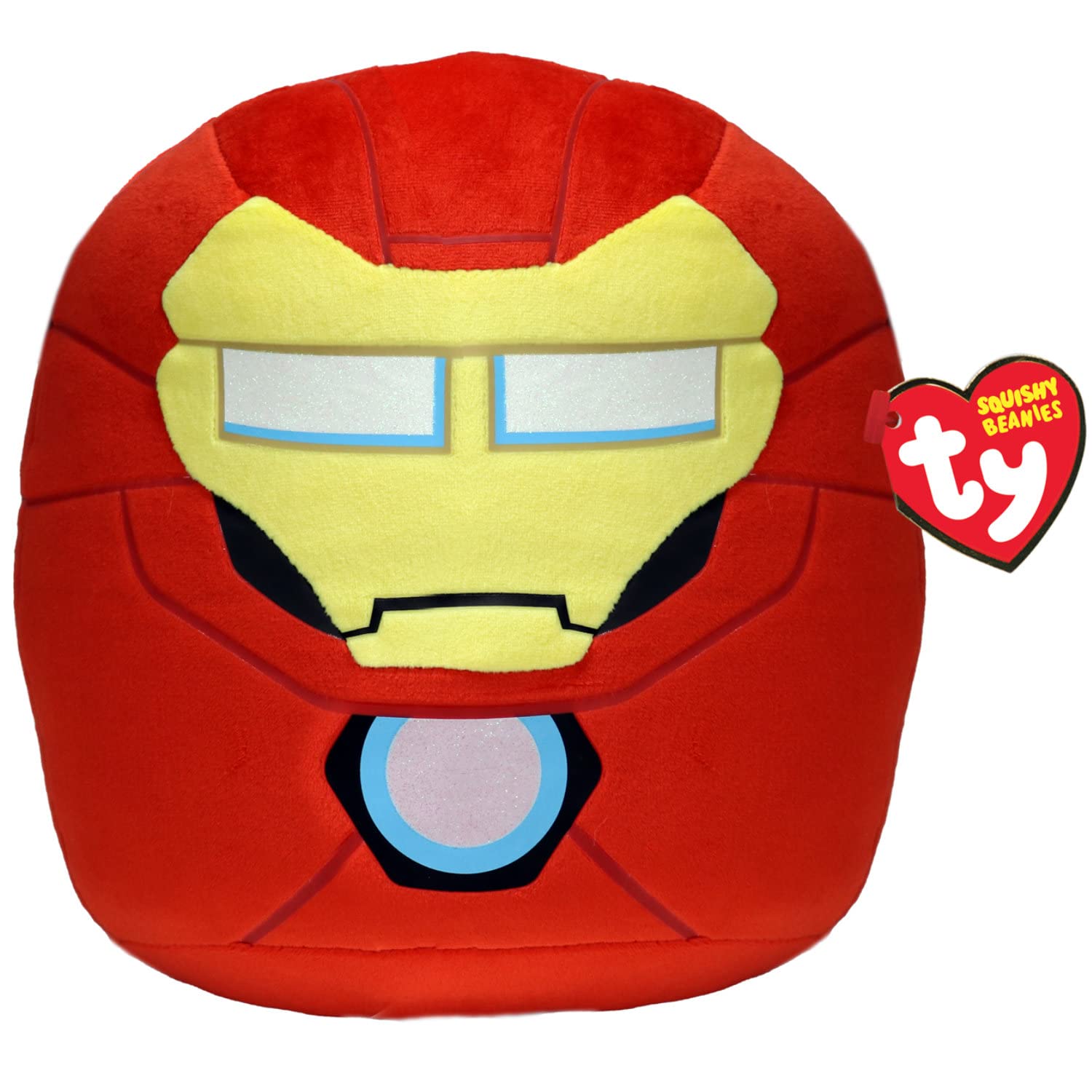 Ty Marvel Avengers Iron Man Squish-A-Boo 10 Inches | Licensed Squishy Beanie Baby Soft Plush Marvel Toys | Collectible Cuddly Stuffed Teddy Iron Man 10 Inches