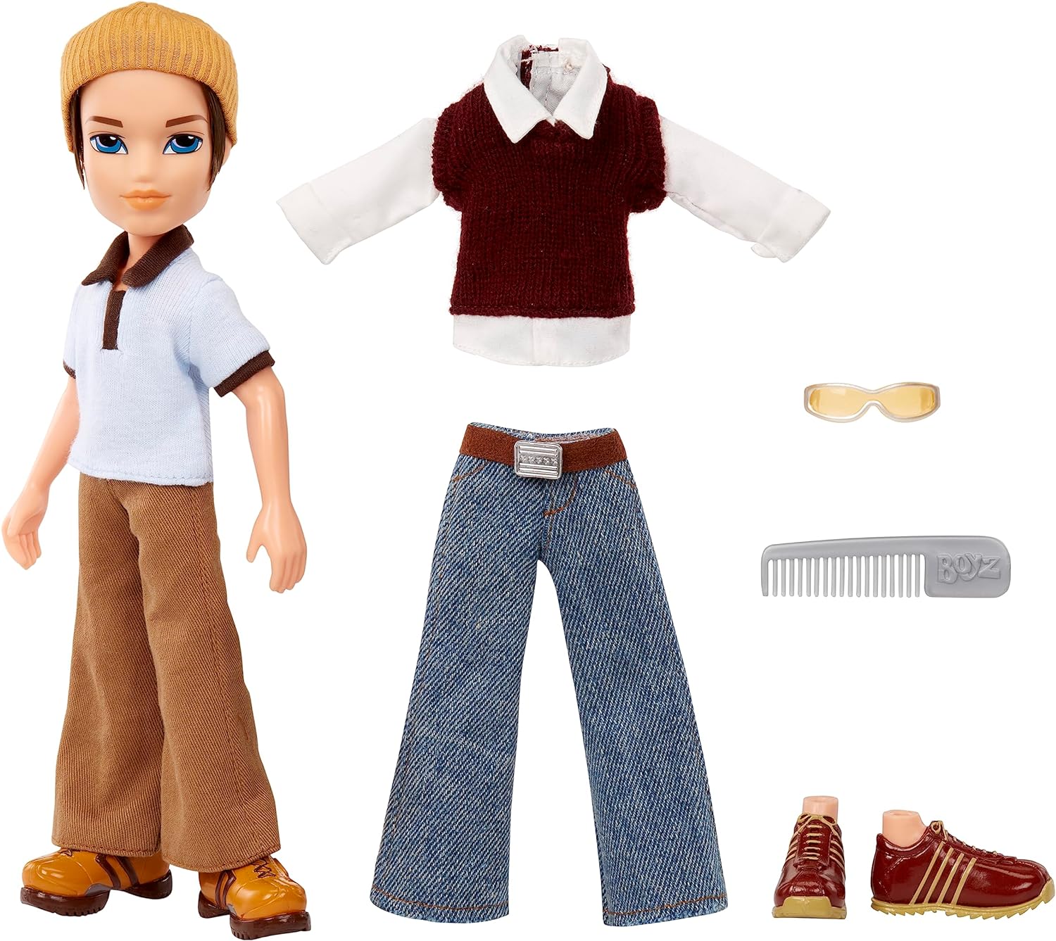 Bratz Original Fashion Doll KOBY - Boyz Series 3 - Boy Doll, 2 Outfits and Poster - For Collectors and Kids Ages 6+