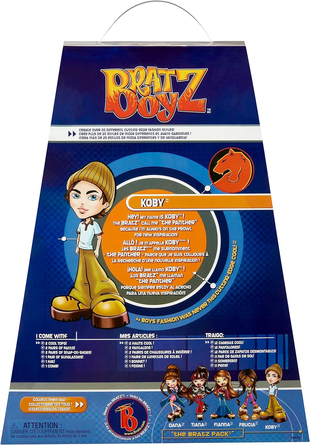 Bratz Original Fashion Doll KOBY - Boyz Series 3 - Boy Doll, 2 Outfits and Poster - For Collectors and Kids Ages 6+
