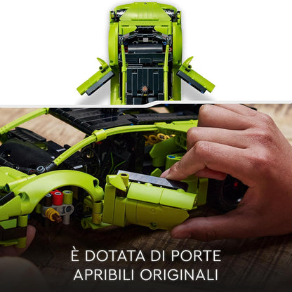 LEGO Technic Lamborghini Huracán Tecnica Toy Car Model Kit, Racing Car Building Set, 42161 & 76914 Speed Champions Ferrari 812 Competizione, Sports Car Toy Model Building Kit, 2023 Series + Speed Cham