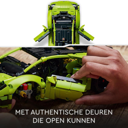 LEGO Technic Lamborghini Huracán Tecnica Toy Car Model Kit, Racing Car Building Set, 42161 & 76914 Speed Champions Ferrari 812 Competizione, Sports Car Toy Model Building Kit, 2023 Series + Speed Cham