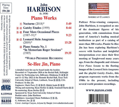John Harbison: Piano Works