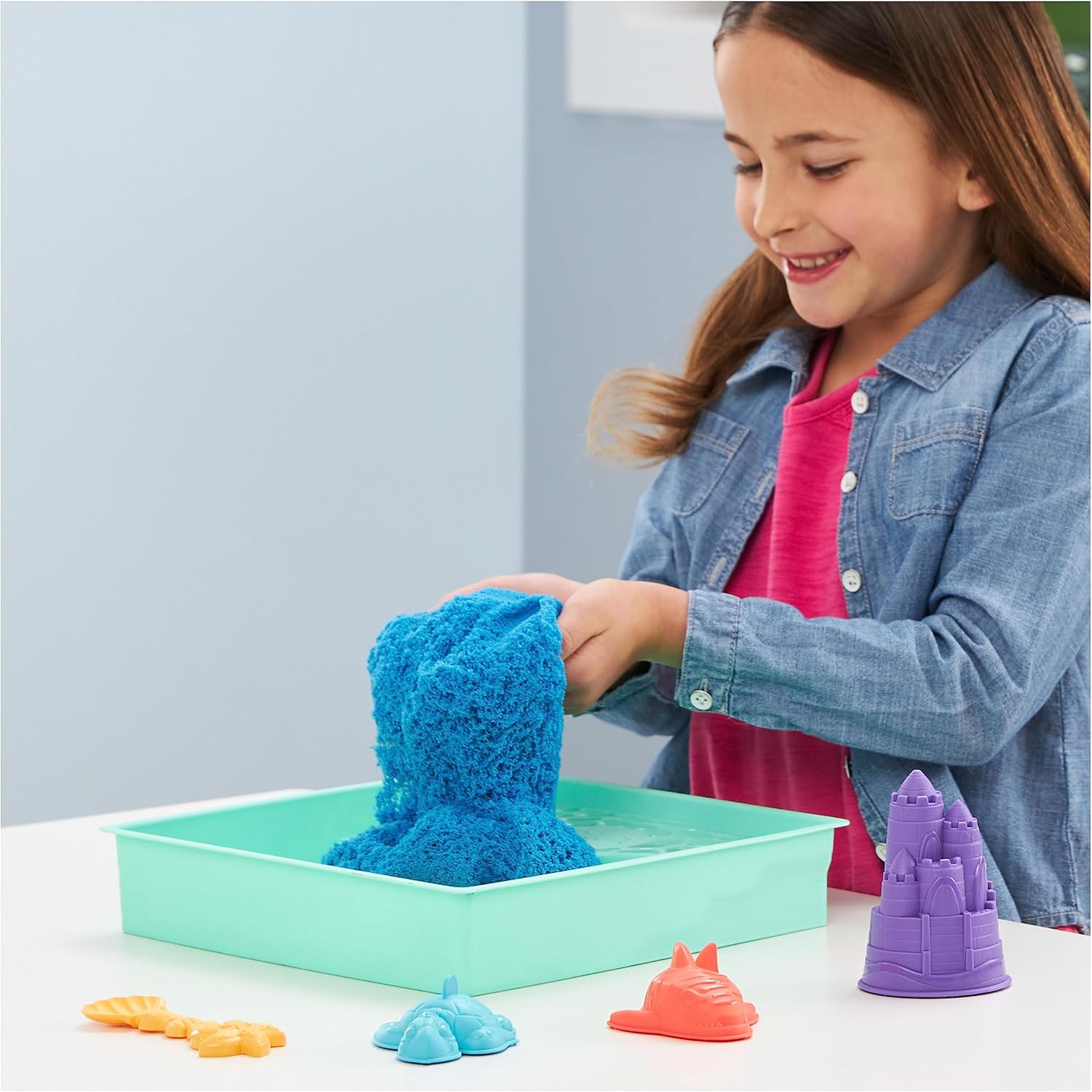 Kinetic Sand Sandbox Set V2 Blue FR Styles Vary