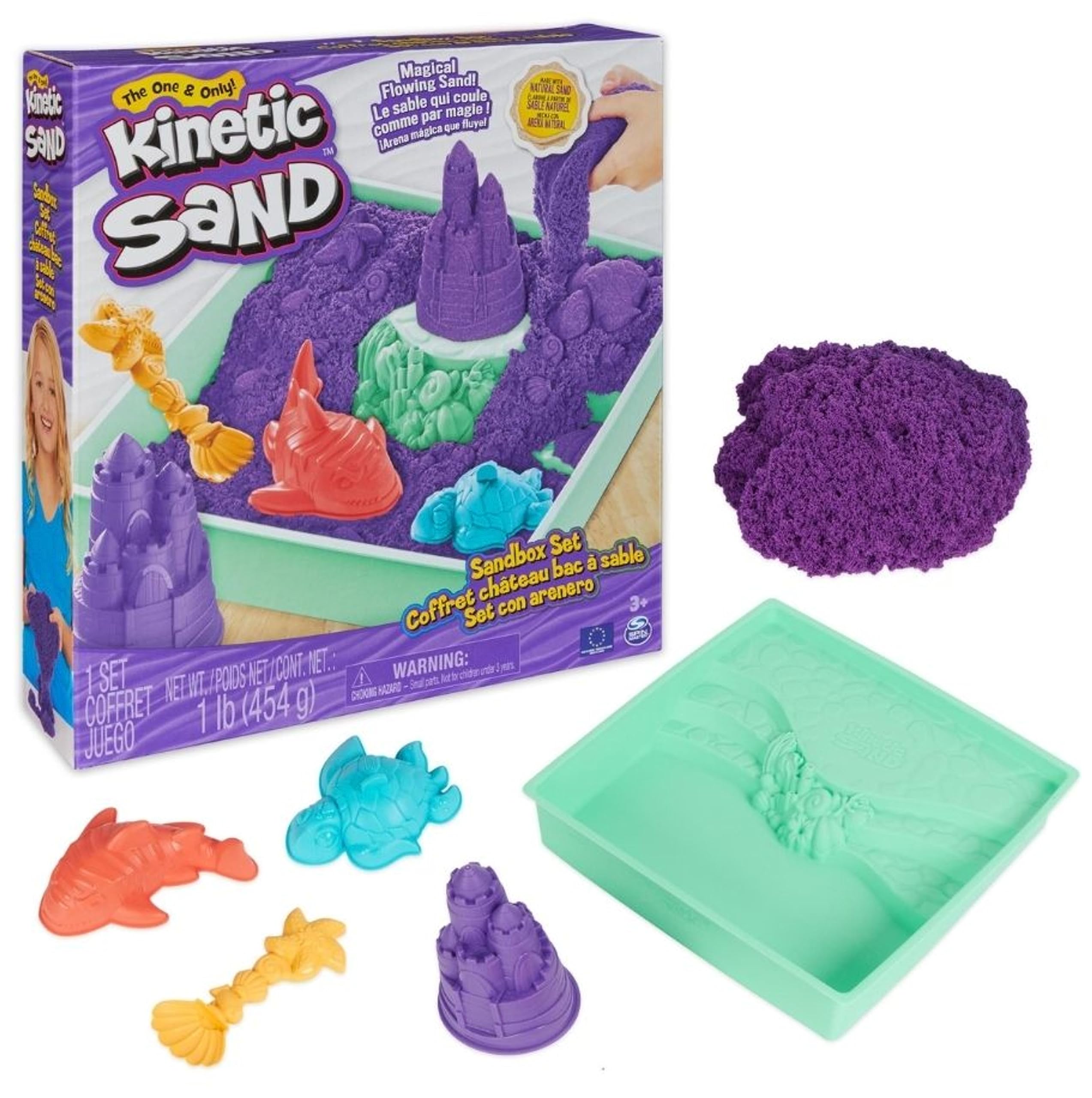 Kinetic Sand Sandbox Set V2 Blue FR Styles Vary