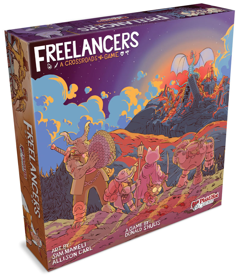 Plaid Hat Games | Freelancers: Crossroads Game | Board Game | Ages 14+ | 3-7 Players | 90 Minutes Playing Time