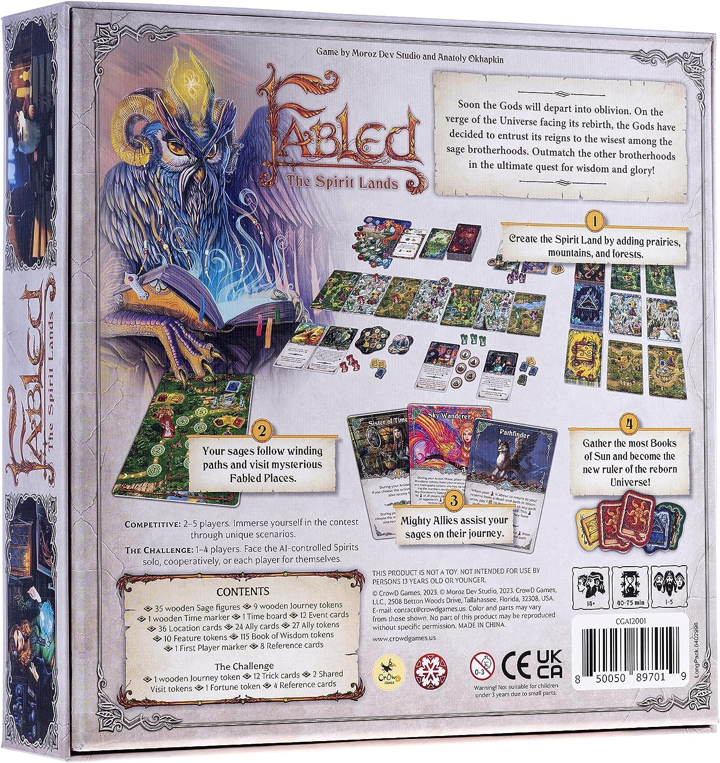 Crowd Games | Fabled: The Spirit Lands | Board Game | Ages 14+ | 1-5 Players | 40-75 Minutes Playing Time