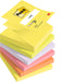 Post-It R-330-Nr - Notas Adhesivas, 6 Unidades, Multicolor (Arcoiris de Neón) + PRO-B-1SSCY-R330 - Dispensador de notas, diseño Clásico, con 1 paquete de notas, color negro/transparente