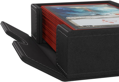 Gamegenic Cards Lair 400+ Convertible Deck Box - Double-Sleeved Card Storage, Holds up to 400 Cards, Premium Card Game Protector, Nexofyber Surface, Black Color, Made
