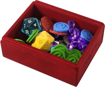 Gamegenic Token Keep - Premium Token Box for Safe Storage, Fits Dungeon 1100+ and Dungeon S 550+, Holds Tokens, Dice, and Cards, Fully Usable During Gameplay, Red Color, Made