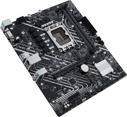ASUS PRIME H610M-E D4-CSM mATX Motherboard, Intel H610, LGA1700, DDR4, PCI 4.0, Realtek 1Gb Ethernet, Realtek 7.1 Surround, 2xM.2, 4xSATA 6GB/s, USB 3.2 Gen 1, Armoury Crate, Black
