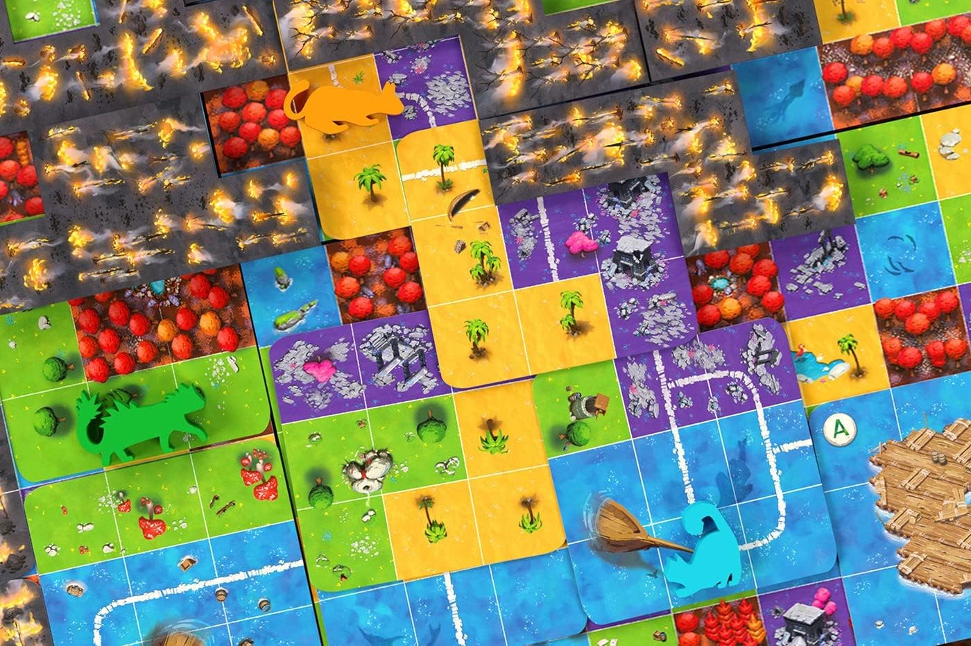The City of Games | Race to the Raft | Board Game | Ages 8+ | 1-4 Players | 40-60 Minutes Playing Time