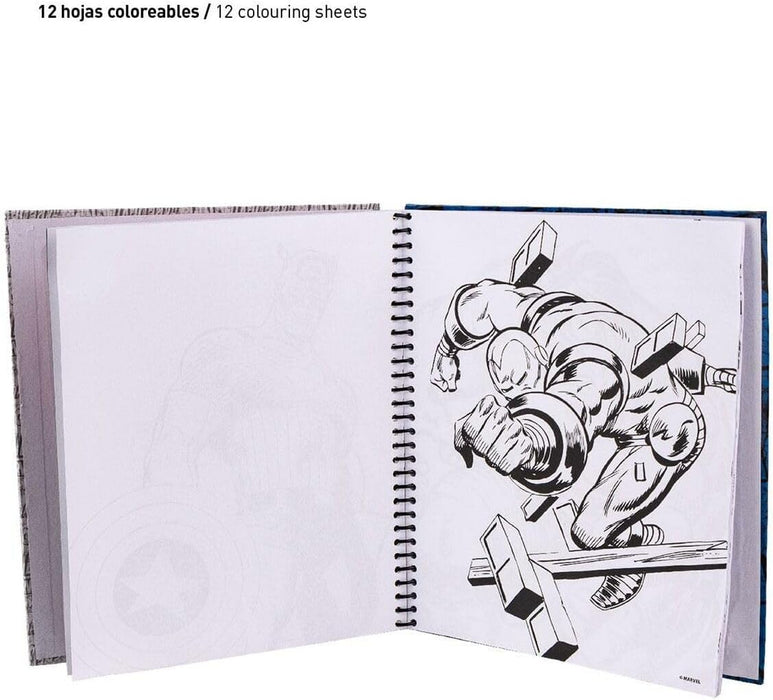 CERDÁ LIFE'S LITTLE MOMENTS Unisex Kid's Marvel Colouring Book Pencil case, Multicolor, Standard