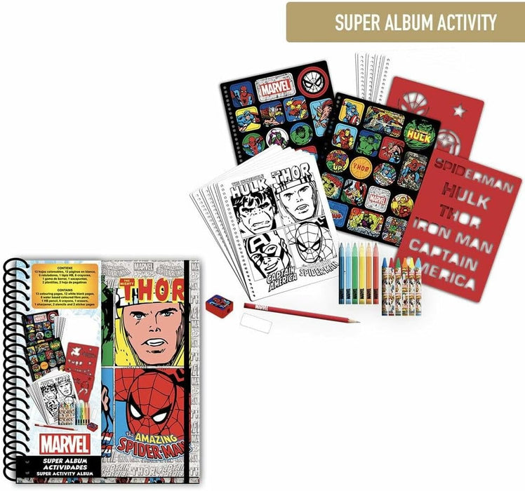 CERDÁ LIFE'S LITTLE MOMENTS Unisex Kid's Marvel Colouring Book Pencil case, Multicolor, Standard