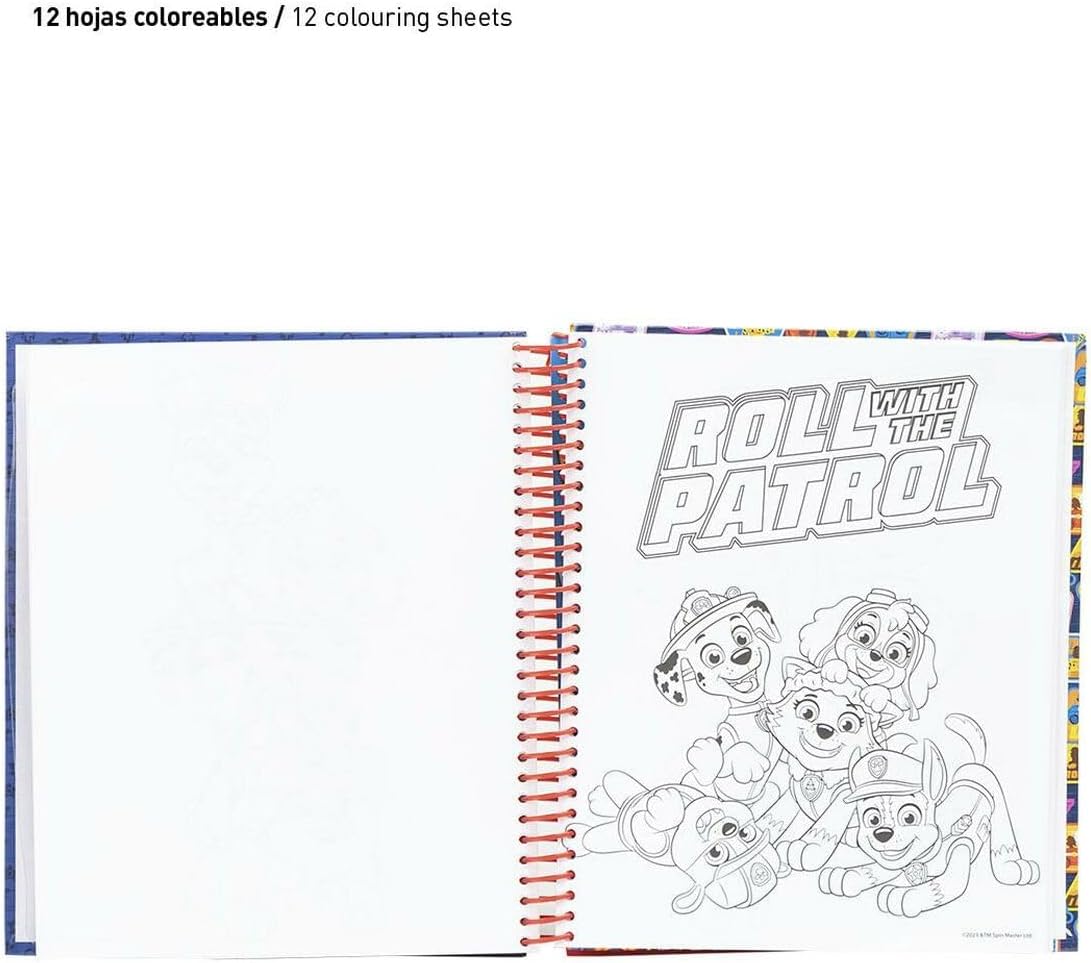 CERDÁ LIFE'S LITTLE MOMENTS Unisex Kid's Paw Patrol Colouring Book Pencil case, Multicolor, Standard