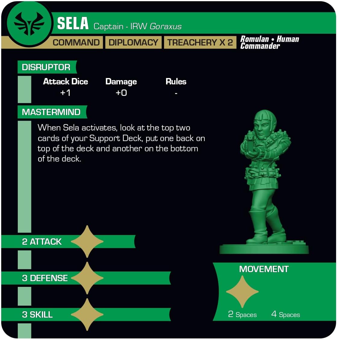 Gale Force Nine-STA- Romulan Away Team Commander Sela