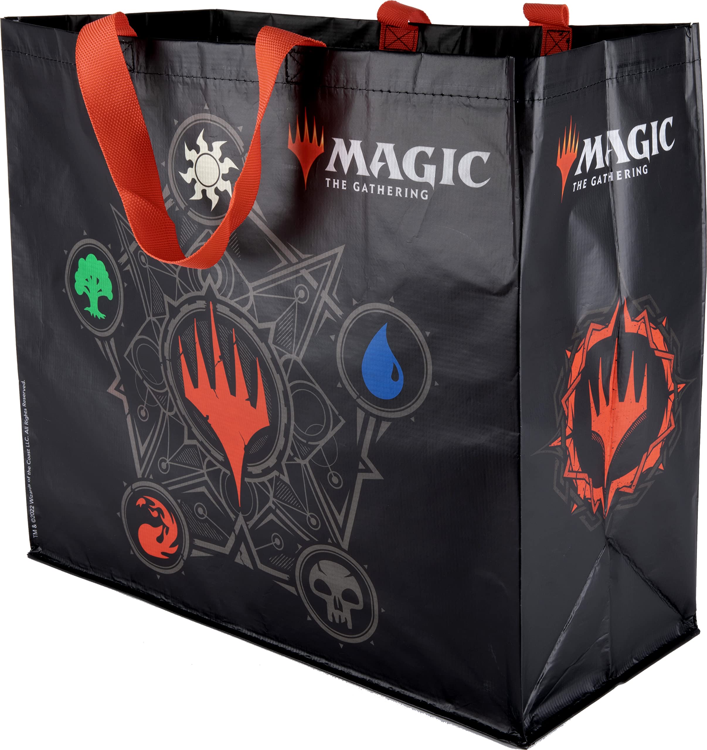 Konix Magic The Gathering Borsa della Spesa 40 x 45 x 20 cm - Materiale riciclato - Design a 5 colori - Nero