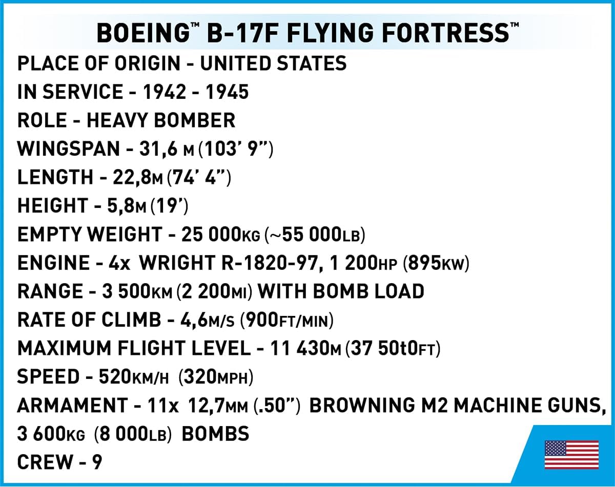 COBI Boeing B-17F Flying Fortress Memphis Belle