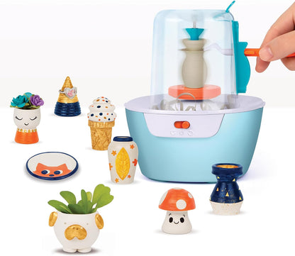 Make It Real: Mini Pottery Studio - 26 pcs DIY Pottery Kit, Mess Free Air Dry Clay, 10 Projects, Tweens, Girls & Kids Ages 8+
