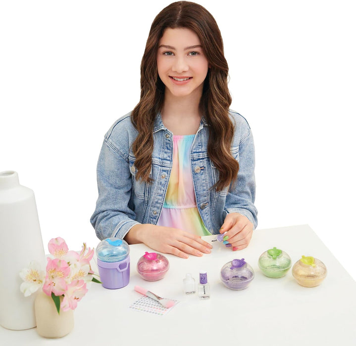 Make It Real: Party Nails Glitter Nail Studio - DIY Nail Kit, Decorate 500 Nails, 5 Mess-Free Glitter Pods, Tweens, Girls & Kids Ages 8+