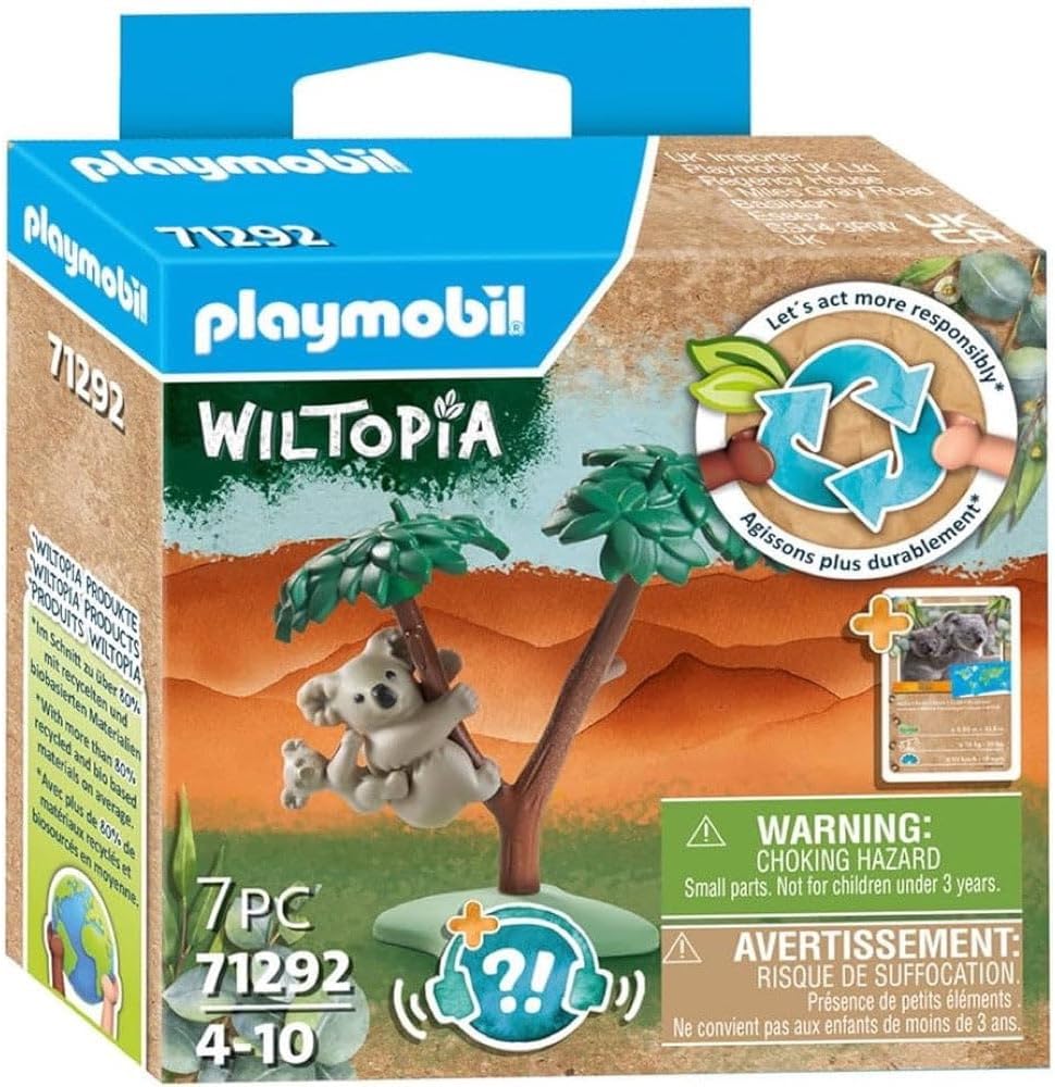 Playmobil 71292 Wiltopia Koala with Baby, Educational Toys, for the Little and Big Explorers, Fun Imaginative Role-Play, PlaySets Suitable for Children Ages 4+