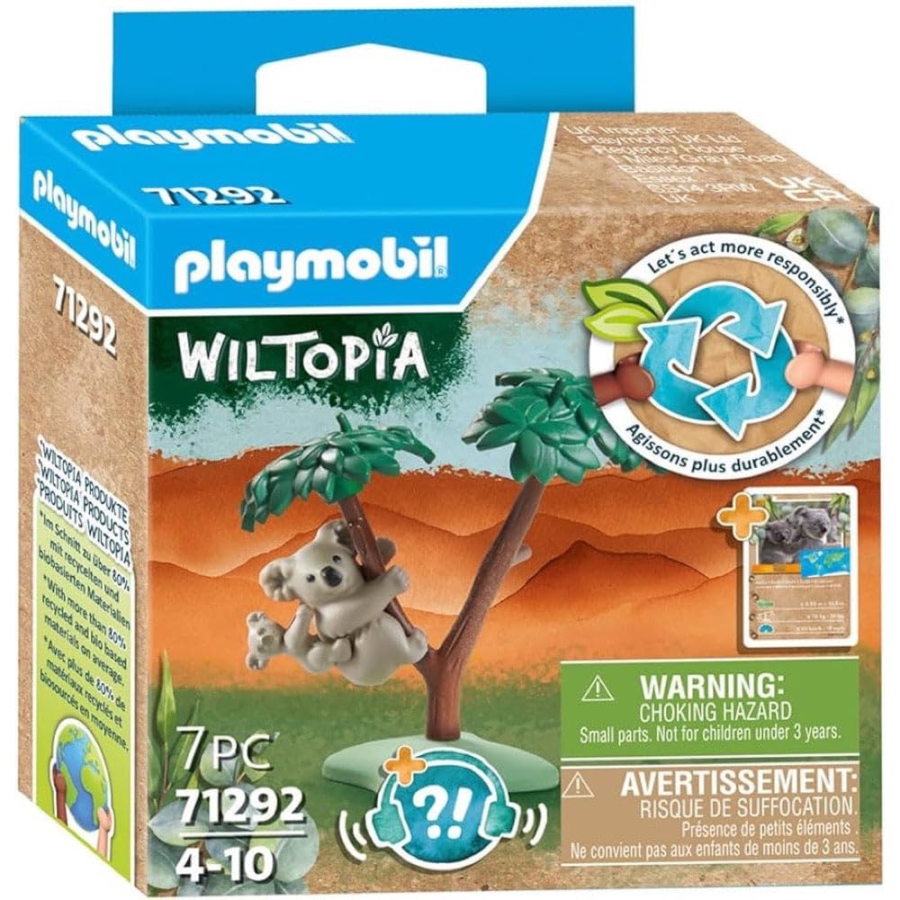 Playmobil 71292 Wiltopia Koala with Baby, Educational Toys, for the Little and Big Explorers, Fun Imaginative Role-Play, PlaySets Suitable for Children Ages 4+