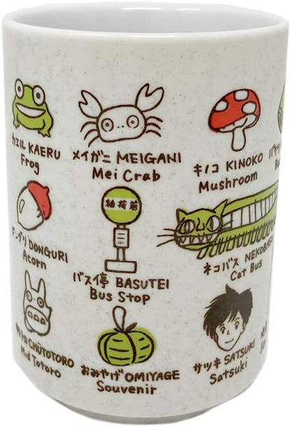 Studio Ghibli via Bluefin Benelic My Neighbor Totoro "Totoro and Friends" Japanese Teacup - Official Studio Ghibli Merchandise, White (BNL18304