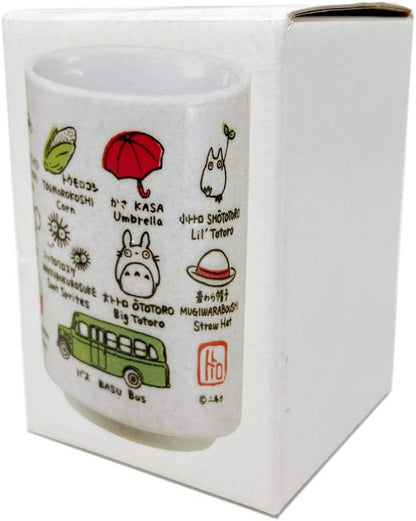 Studio Ghibli via Bluefin Benelic My Neighbor Totoro "Totoro and Friends" Japanese Teacup - Official Studio Ghibli Merchandise, White (BNL18304