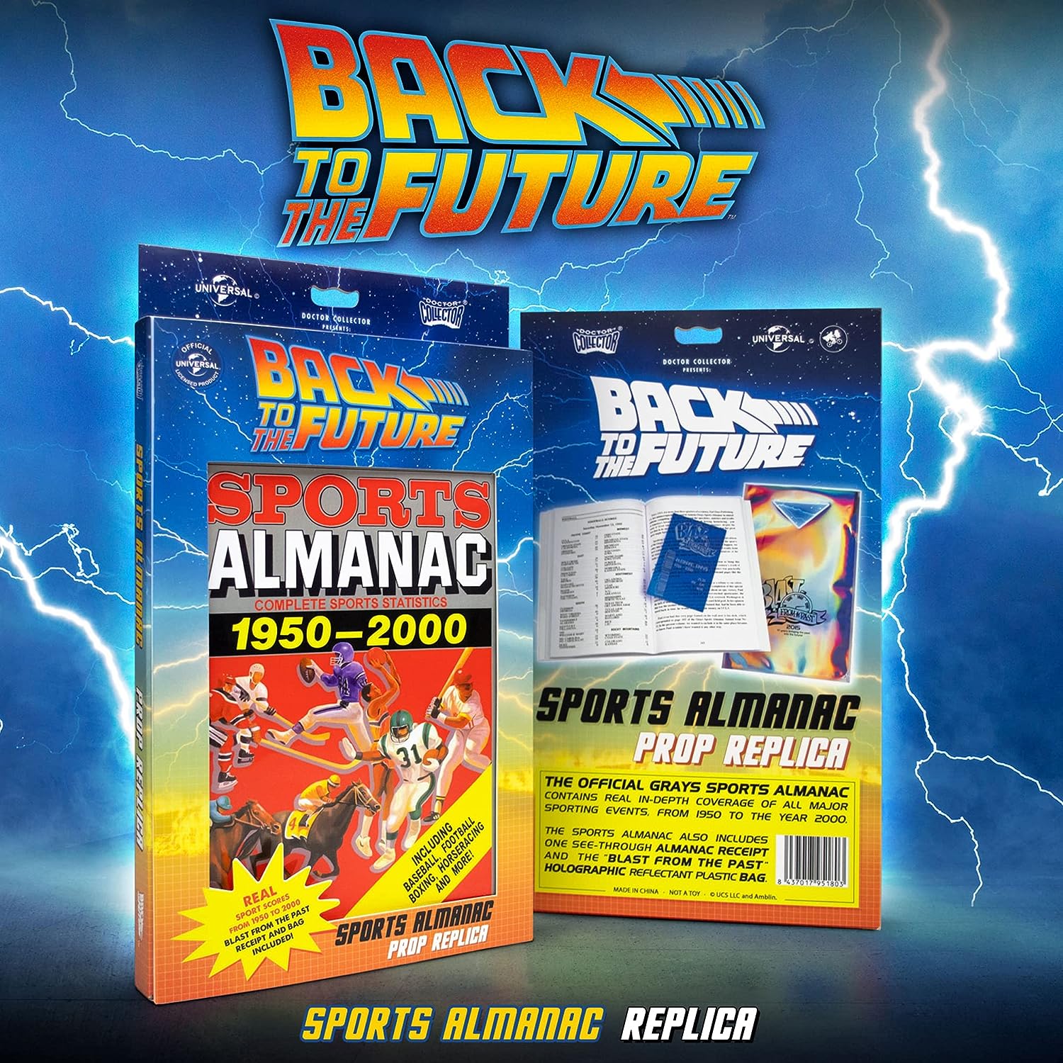 Doctor Collector Retour vers le futur réplique poupée 1/1 sports almanac
