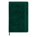 Moleskine Lined Notebook, Limited Edition Velvet Collection, Velvet Hard Cover and Elastic Closure, Green Colour, Large Format, 144 Pages