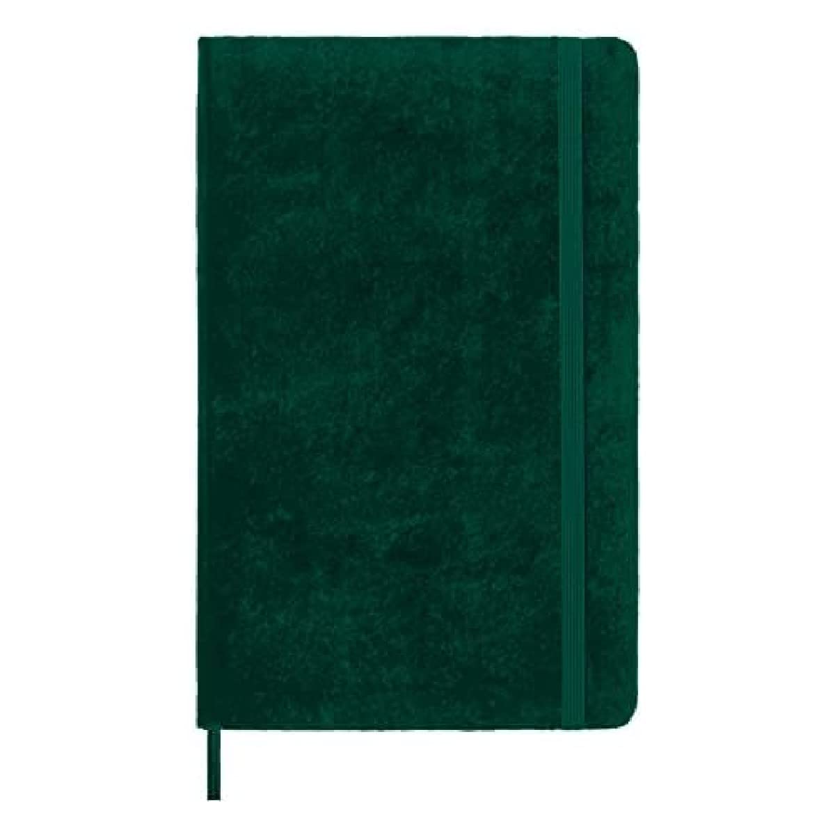 Moleskine Lined Notebook, Limited Edition Velvet Collection, Velvet Hard Cover and Elastic Closure, Green Colour, Large Format, 144 Pages