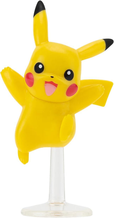 Pokemon PKW3402 Paldea 4 Pack-Features 2-Inch Pikachu, Fuecoco, Sprigatito, and Quaxly Battle Figures, Black