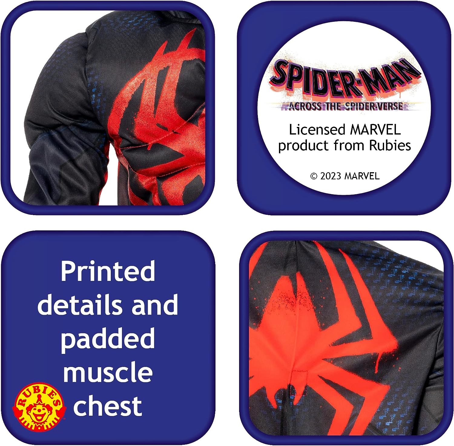 Rubie's Official Miles Morales Deluxe Child Costume, Kids Fancy Dress