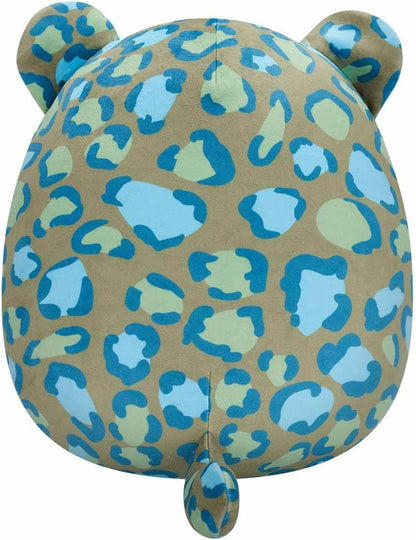 Squishmallows SQCR04131 - Peluche ufficiale Kelly Toys, Enos der Leopard, 30 cm, morbidissimo peluche
