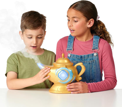 Magic Mixies Magic Genie Lamp with Interactive 8 inch Blue Plush Toy & 60+ Sounds and Reactions: Perform The Magic Steps to Unlock a Magic Ring & Reveal a Blue Genie Mixie From the Real Misting Lamp