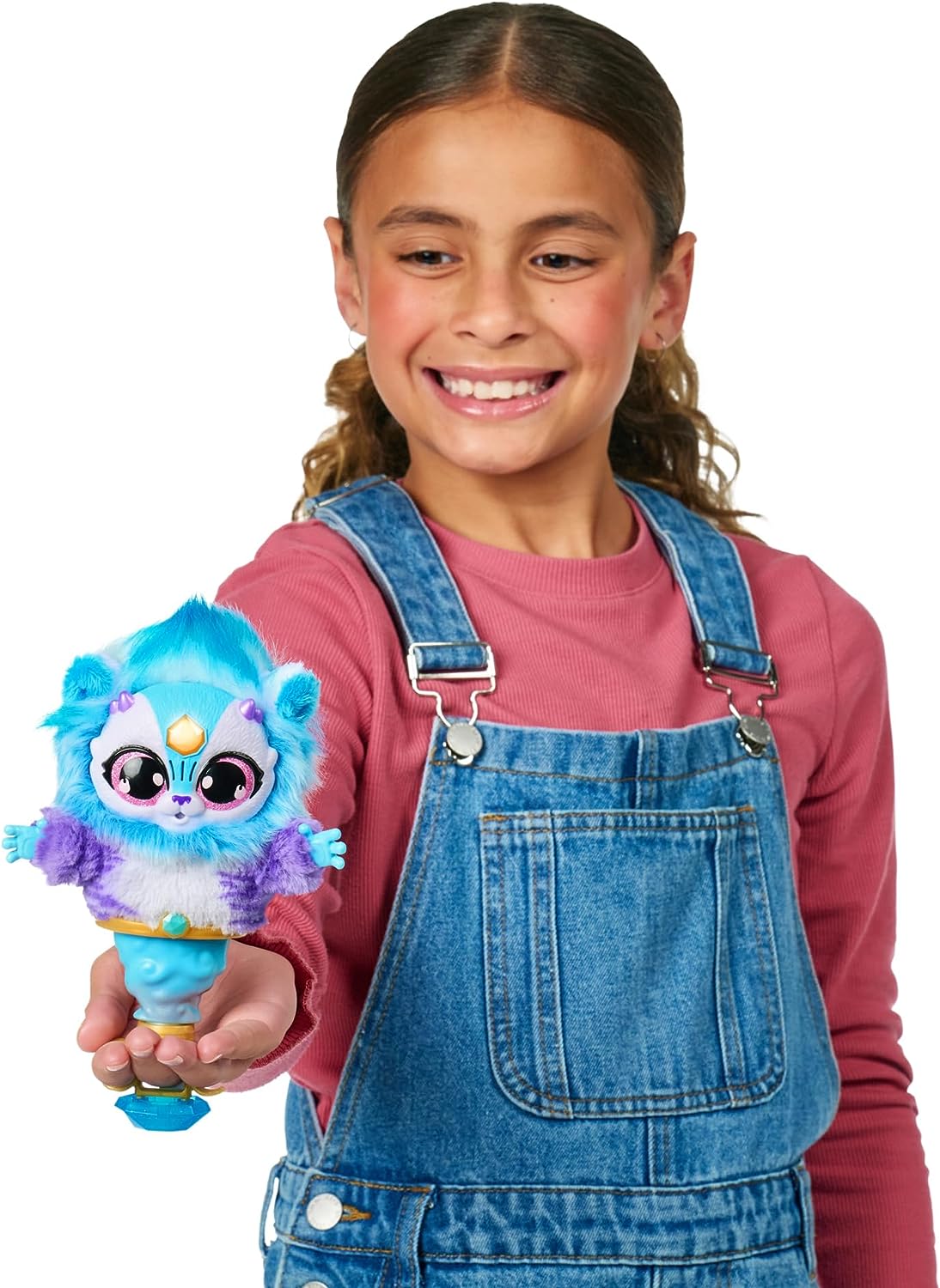 Magic Mixies Magic Genie Lamp with Interactive 8 inch Blue Plush Toy & 60+ Sounds and Reactions: Perform The Magic Steps to Unlock a Magic Ring & Reveal a Blue Genie Mixie From the Real Misting Lamp