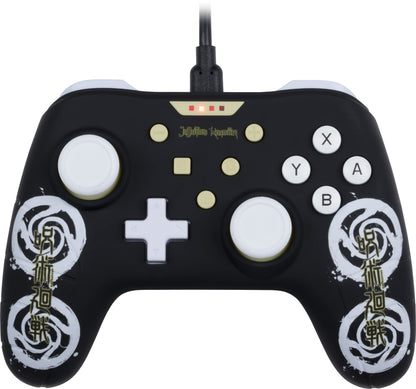 Konix Jujutsu Kaisen Wired Controller for Nintendo Switch Console, Vibration Function, 3 m Cable, Black and White